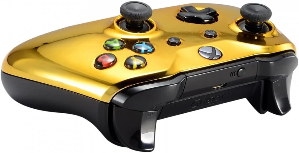 EXtremeRate Chrome Gold Front Housing Shell Faceplate For Xbox One S & Xbox One X Controller - Controller NOT Included 7 EXtremeRate Chrome Gold Front Housing Shell Faceplate For Xbox One S & Xbox One X Controller - Controller NOT Included - Image 7
