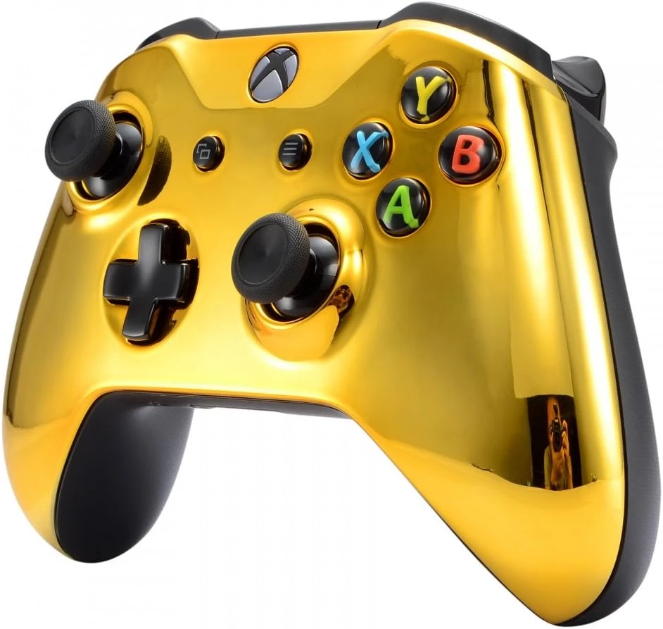 EXtremeRate Chrome Gold Front Housing Shell Faceplate For Xbox One S & Xbox One X Controller - Controller NOT Included 5 EXtremeRate Chrome Gold Front Housing Shell Faceplate For Xbox One S & Xbox One X Controller - Controller NOT Included - Image 5