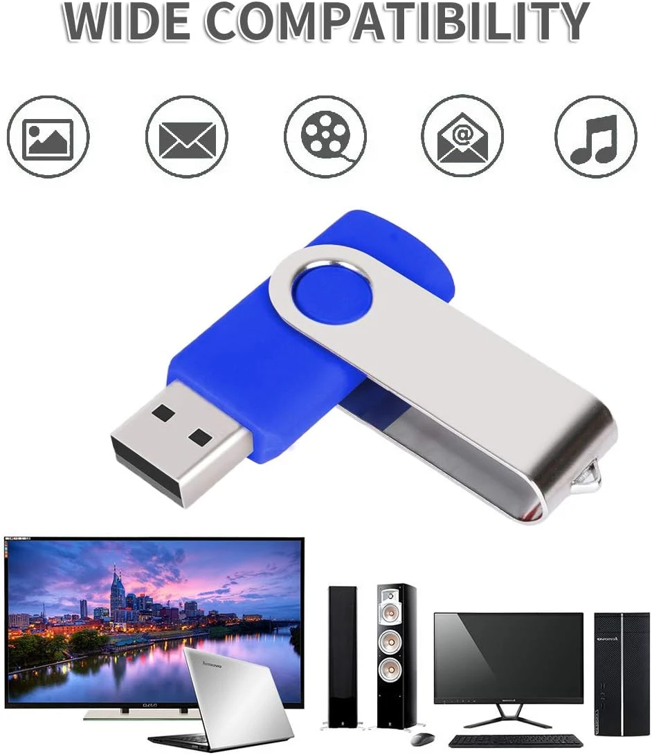 20 PCS 4GB EASTBULL USB 2.0 Metal 4GB Flash Drive Bulk Thumb Drive Pack Swivel USB (Blue 20Pack) 6 20 PCS 4GB EASTBULL USB 2.0 Metal 4GB Flash Drive Bulk Thumb Drive Pack Swivel USB (Blue 20Pack) - Image 6