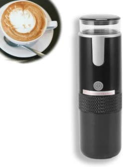 HURRISE Portable Coffee Machine Compatible For K Cup Capsules & Ground Coffee Handheld Coffee Maker Manually Operated For Camping Hiking, Driving, Home And Office