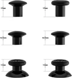 EXtremeRate ThumbsGear Interchangeable Ergonomic Thumbstick For Xbox Series X & S/Xbox One/Xbox One Elite/Xbox One S & X Controller With 3 Height Domed And Concave Grips Adjustable Joystick - Black -Appliantrix Cheap Store 61wfeKbWX1L. AC SL1500