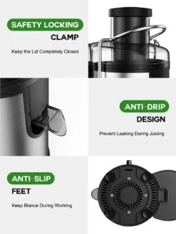 Juicer Machine, 500W Juicer With 3” Wide Mouth For Whole Fruits And Veg, Centrifugal Juice Extractor With 3-Speed Setting, Easy To Clean, Stainless Steel, BPA Free -Appliantrix Cheap Store 61xZCm2iCdL. AC SL1500