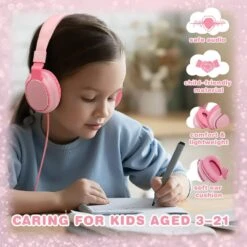 MIDOLA Kids Headphones Wired Volume Limited 85/110dB Over Ear Foldable With Shareport Headset Inline Cable AUX 3.5mm Mic For IPad Notebook Boy Girl Travel School Tablet Pink 13 MIDOLA Kids Headphones Wired Volume Limited 85/110dB Over Ear Foldable With Shareport Headset Inline Cable AUX 3.5mm Mic For IPad Notebook Boy Girl Travel School Tablet Pink -Appliantrix Cheap Store 61yxVUq5BjL. AC SL1000