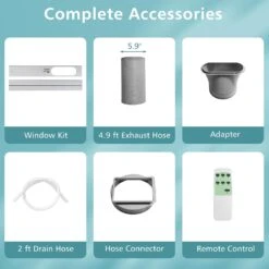 PETSITE 10000 BTU Portable Air Conditioner, 3 In 1 AC Cooling Unit With Remote Control, Dehumidifier, Window Kit Included, Stand Up AC For Home, Apartment, Cools Rooms Up To 350 Sq.Ft -Appliantrix Cheap Store 61zr CD7tBL. AC SL1500