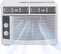 5000 BTU Air Conditioner Window Unit, Fast Cooling To 150 Sq.Ft. Window AC Unit With Easy-to-Use Mechanical Controls, Energy Savings, Quiet Operation, 110-115V