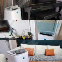 JHS 3-in-1 14,000 BTU Portable Air Conditioner With Dehumidifer, Fan, And Remote Control For Rooms Up To 550 Sq.Ft With LED Display, 24H Timer, And Wheels In White -Appliantrix Cheap Store 71 kOECtTaL. AC SL1500