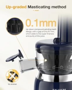 Cold Press Juicer, FEZEN Small Masticating Juicer For Fruits And Vegetables, Powerful Juice Extractor Machine With Compact Size And Space-Saving Feature, Very Easy To Clean (Updated) -Appliantrix Cheap Store 71068y2YSkL. AC SL1500