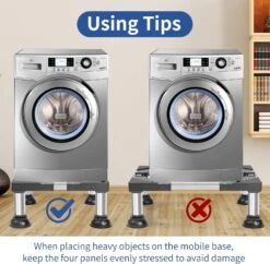 Nefish Mini Fridge Stand Height 7"-8.4" Adjustable Washer And Dryer Stand With 4 Strong Feet Heavy Duty Washing Machine Stand Base Laundry Pedestal Universal Platform For Home Appliance -Appliantrix Cheap Store 710cj8oL2LL. AC SL1500
