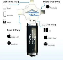 ThePhotoStick Omni 128GB - Usb Effortless Photo And Video Backup For Apple, Android And Windows Devices, Computers 11 ThePhotoStick Omni 128GB - Usb Effortless Photo And Video Backup For Apple, Android And Windows Devices, Computers -Appliantrix Cheap Store 712pFIwk6JL. AC SL1500