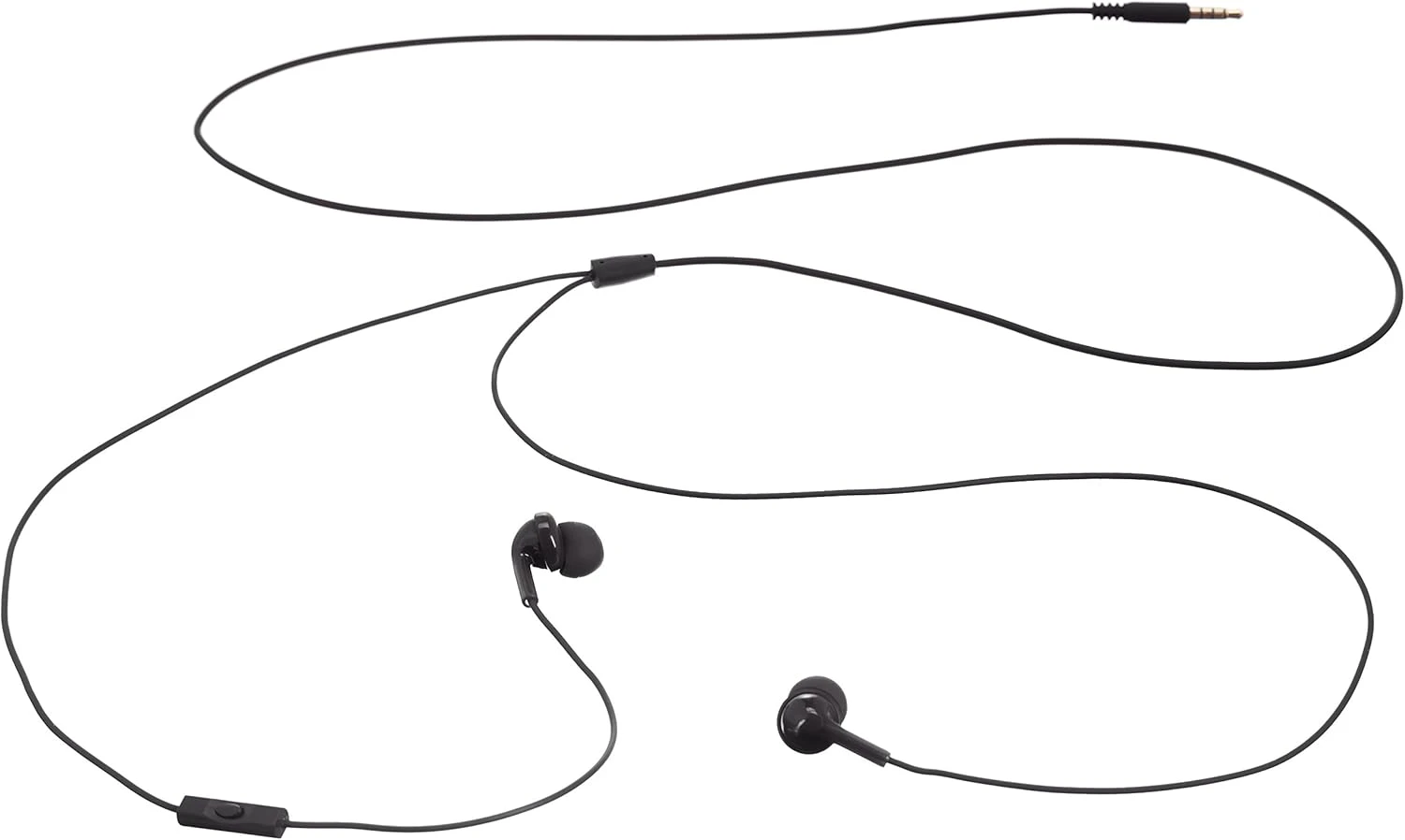 Amazon Basics In Ear Wired Headphones, Earbuds With Microphone No Wireless Technology, Black, 0.96 X 0.56 X 0.64in 3 Amazon Basics In Ear Wired Headphones, Earbuds With Microphone No Wireless Technology, Black, 0.96 X 0.56 X 0.64in - Image 3