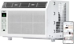 TCL H6W24W 6,000 BTU Window Air Conditioner, Fan-Cool, Circulate And Dehumidify Up To 250 Sq. Ft, Reusable Filter, Remote Control, Alexa And Google Assistant Compatible, White