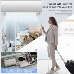 Pasapair 12000 BTU 115V WIFI Enabled 20 SEER2 Cools Up To 750 Sq.Ft Ductless Mini-Split System With A Washable Filter & Heat Pump & Installation Kit -Appliantrix Cheap Store 713EuvJqQFL. AC SL1500