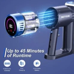 PRETTYCARE Cordless Vacuum Cleaner, 30Kpa Powerful Stick Vacuum With Brushless Motor, LED Touch Display, 45 Min Long Runtime Detachable Battery, Self-Standing Lightweight Vacuum, P3 9 PRETTYCARE Cordless Vacuum Cleaner, 30Kpa Powerful Stick Vacuum With Brushless Motor, LED Touch Display, 45 Min Long Runtime Detachable Battery, Self-Standing Lightweight Vacuum, P3 -Appliantrix Cheap Store 714DCRJ1KmL. AC SL1500