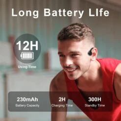 Flymory Bone Conduction Headphones Bluetooth 5.3, 2023 Upgraded Open Ear Headphones With Dual Mic, Sweat Resistant Wireless Earphones For Workouts And Running, Sport Headset With 12 Hours Playtime -Appliantrix Cheap Store 714EDHSdh3L. AC SL1500