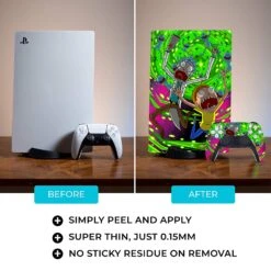 GaeErFut Anime P-S5/Play-station Protectors Skins Cover,Disc Edition Console Controller Skins Cover Protectors,Durable, Scratch Resistant, Bubble-Free Stickers Protectors Accessories -Appliantrix Cheap Store 714XzOvm8aL. SL1500