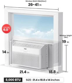 TOSOT 8,000 BTU Window Air Conditioner - Quiet Operation, Energy Star, And Remote Control- Window Mounting AC Unit Fast Cooling For Spaces Up To 350 Sq. Ft. Tranquility Series 12 TOSOT 8,000 BTU Window Air Conditioner - Quiet Operation, Energy Star, And Remote Control- Window Mounting AC Unit Fast Cooling For Spaces Up To 350 Sq. Ft. Tranquility Series -Appliantrix Cheap Store 714xd8UwctL. AC SL1500