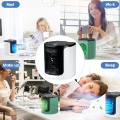 GENERIC Portable Air Conditioners,3-In-1 Evaporative Mini Air Conditioner Cooler,Personal Air Cooler Humidifier,7 Colors Light,Desk Air Conditioner Cooling Fan For Home Office Bedroom Camping 13 GENERIC Portable Air Conditioners,3-In-1 Evaporative Mini Air Conditioner Cooler,Personal Air Cooler Humidifier,7 Colors Light,Desk Air Conditioner Cooling Fan For Home Office Bedroom Camping -Appliantrix Cheap Store 7154Ac4PAFL. AC SL1500