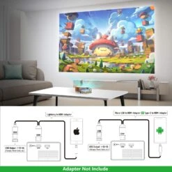 Mini Projector, PVO Portable Projector For Cartoon, Kids Gift, Outdoor Movie Projector, LED Pico Video Projector For Home Theater Movie Projector With HDMI USB Interfaces And Remote Control -Appliantrix Cheap Store 715b BJJxDL. AC SL1500