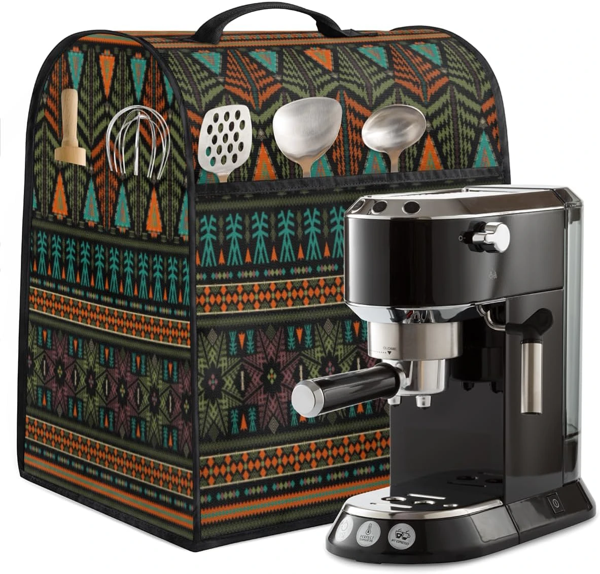 Bardic Ethnic Aztec Pattern Coffee Machine Dust Cover Ethnic Tribal Patterns Stand Mixer Dust Cover Stand Mixer Cover Waterproof,Easy To Clean,Multi-Pocket 4 Bardic Ethnic Aztec Pattern Coffee Machine Dust Cover Ethnic Tribal Patterns Stand Mixer Dust Cover Stand Mixer Cover Waterproof,Easy To Clean,Multi-Pocket - Image 4