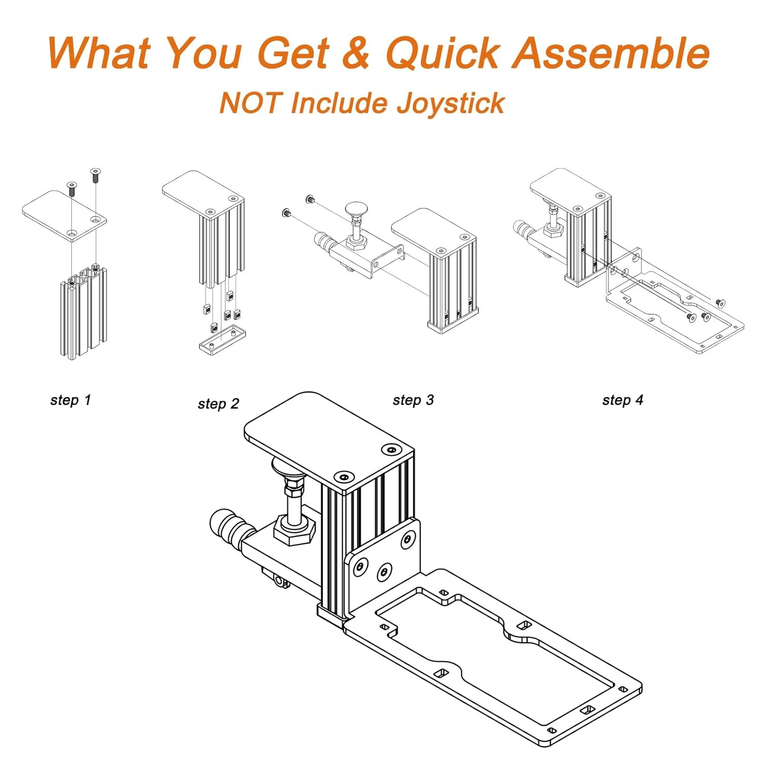 HTLAKIKJ Desk Mount For Flight Sim Joystick-Compatible With Turtle Beach VelocityOne Flightstick For Xbox And Windows-Simulation Controller Joystick Mount Holder(for Turtle Beach Flightstick) 6 HTLAKIKJ Desk Mount For Flight Sim Joystick-Compatible With Turtle Beach VelocityOne Flightstick For Xbox And Windows-Simulation Controller Joystick Mount Holder(for Turtle Beach Flightstick) - Image 6