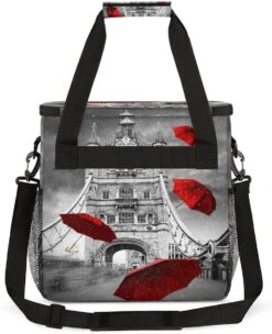 Cfpolar Coffee Maker Carrying Bag Bridge Flying Red Umbrellas Travel Coffee Machine Bag Carrying Organizer Case Portable Single Serve Coffee Brewer Tote Bag Storage Bag For Camping Picnic -Appliantrix Cheap Store 715mVdBVzeL. AC SL1200