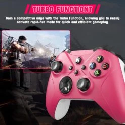 Gamrombo 32Ft Wireless Controller Compatible For Xbox Series X/S/Xbox One/Xbox One X/S/Android/iOS/PC Windows 7/8/10/11, Built-in Dual Vibration/3.5mm Audio Jack/TURBO/Macro Function -Deep Pink -Appliantrix Cheap Store 716BT1b3ucL. AC SL1500