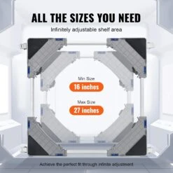 VEVOR Mini Fridge Stand, 27'' Universal Mobile Base With 4 Strong Feet, 4 Locking Swivel Wheels, Adjustable Furniture Mover Mobile Base For Washing Machine, Refrigerator, Washer And Dryer -Appliantrix Cheap Store 717iJPsUUAL. AC SL1500