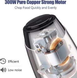 Electric Food Chopper, 8-Cup Food Processor By Homeleader, 2L Glass Bowl Grinder For Meat, Vegetables, Fruits And Nuts, Stainless Steel Motor Unit And 4 Sharp Blades, 300W -Appliantrix Cheap Store 7188LvwAQ7S. AC SL1500