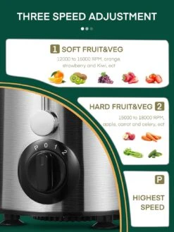 Juicer Machines, HOUSNAT Juicer Whole Fruit And Vegetables With 3-Speed Setting, Upgraded Version 400 W Motor Quick Juicing, Cleaning Brush And Juicing Recipe Included -Appliantrix Cheap Store 719Je8I1O3L. AC SL1500