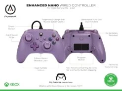 PowerA Nano Enhanced Wired Controller For Xbox Series X|S - Lilac, Portable, Compact, Gamepad, Video Game, Gaming Controller, Works With Xbox One And Windows 10/11 11 PowerA Nano Enhanced Wired Controller For Xbox Series X|S - Lilac, Portable, Compact, Gamepad, Video Game, Gaming Controller, Works With Xbox One And Windows 10/11 -Appliantrix Cheap Store 719M6V4d 1L. SL1500