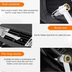 Ekbas Car Vacuum Cleaner,Handheld 9000PA Suction With LED Light Portable Vacuum Cleaner Cordless Rechargeable For Car, Home&Office(White 12 Ekbas Car Vacuum Cleaner,Handheld 9000PA Suction With LED Light Portable Vacuum Cleaner Cordless Rechargeable For Car, Home&Office(White -Appliantrix Cheap Store 719VMHjGkLL. AC SL1500