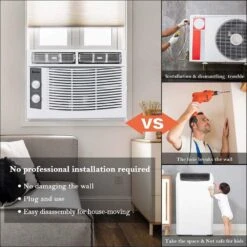 Winado 5,000 BTU Window Air Conditioner, Energy Saving AC Unit With Knob Control, Reusable Filter, 115V/60Hz, Cools Up To 150 Sq.Ft 9 Winado 5,000 BTU Window Air Conditioner, Energy Saving AC Unit With Knob Control, Reusable Filter, 115V/60Hz, Cools Up To 150 Sq.Ft -Appliantrix Cheap Store 719kJ936FPL. AC SL1000