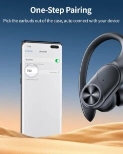 Bluetooth Headphones Wireless Earbuds 80hrs Playtime Wireless Charging Case Digital Display Sports Ear Buds With Earhook Premium Deep Bass IPX7 Waterproof Over-Ear Earphones For TV Phone Laptop Black -Appliantrix Cheap Store 71A4vJuSJuL. AC SL1500