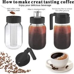 UineHiot Cold Brew Coffee Maker (BLACK) 11 UineHiot Cold Brew Coffee Maker (BLACK) -Appliantrix Cheap Store 71AS1LUF5L. AC SL1500