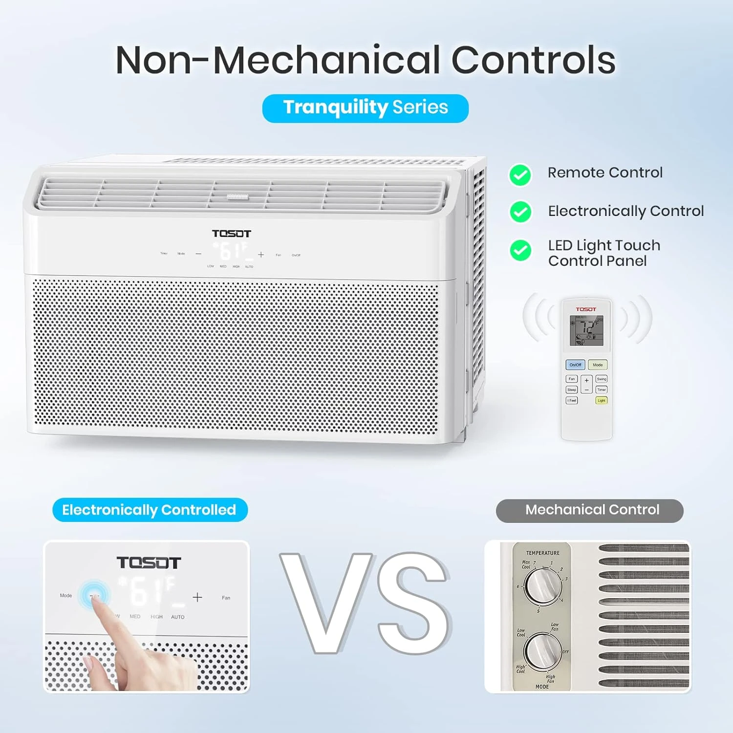TOSOT 8,000 BTU Window Air Conditioner - Quiet Operation, Energy Star, And Remote Control- Window Mounting AC Unit Fast Cooling For Spaces Up To 350 Sq. Ft. Tranquility Series 6 TOSOT 8,000 BTU Window Air Conditioner - Quiet Operation, Energy Star, And Remote Control- Window Mounting AC Unit Fast Cooling For Spaces Up To 350 Sq. Ft. Tranquility Series - Image 6