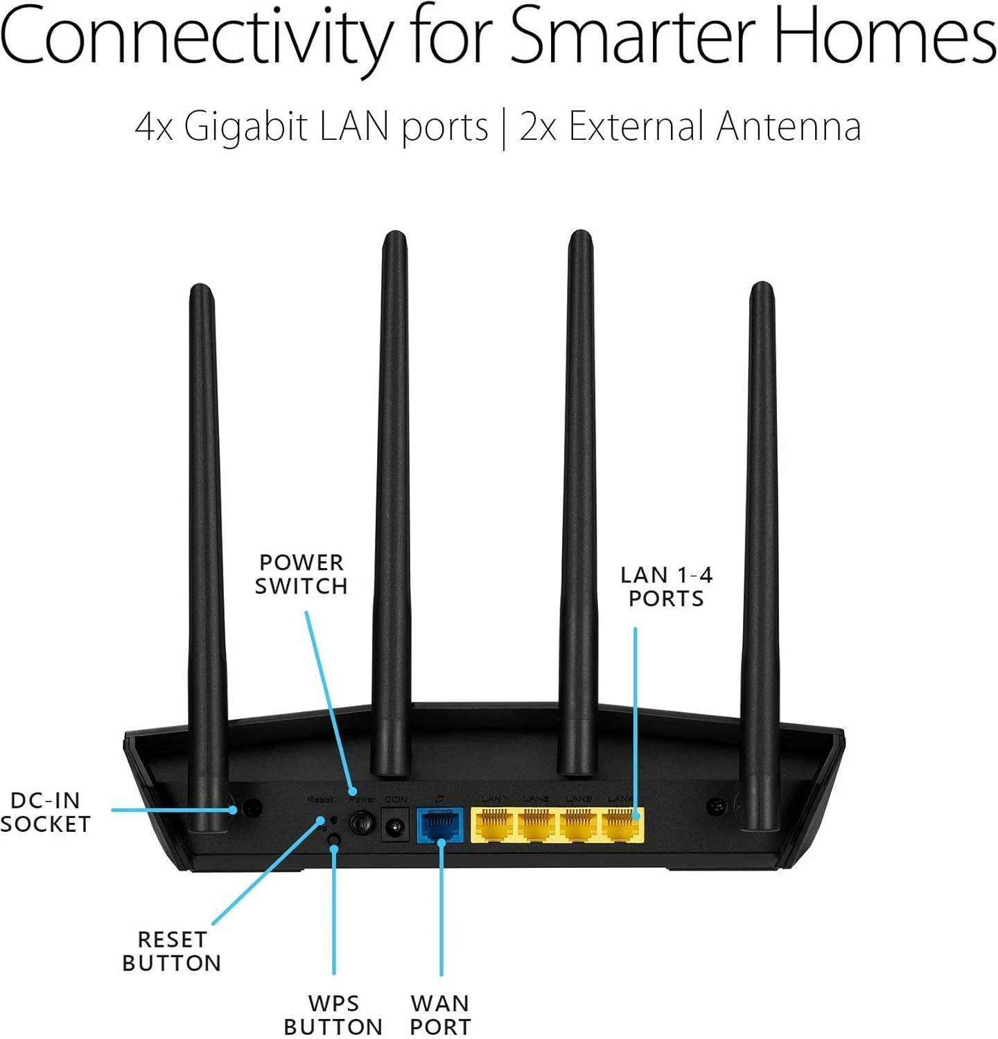 ASUS RT-AX55 (AX1800) Dual Band WiFi 6 Extendable Router, Subscription-free Network Security, Instant Guard, Parental Controls, Built-in VPN, AiMesh Compatible, Gaming & Streaming, Smart Home, Black 8 ASUS RT-AX55 (AX1800) Dual Band WiFi 6 Extendable Router, Subscription-free Network Security, Instant Guard, Parental Controls, Built-in VPN, AiMesh Compatible, Gaming & Streaming, Smart Home, Black - Image 8