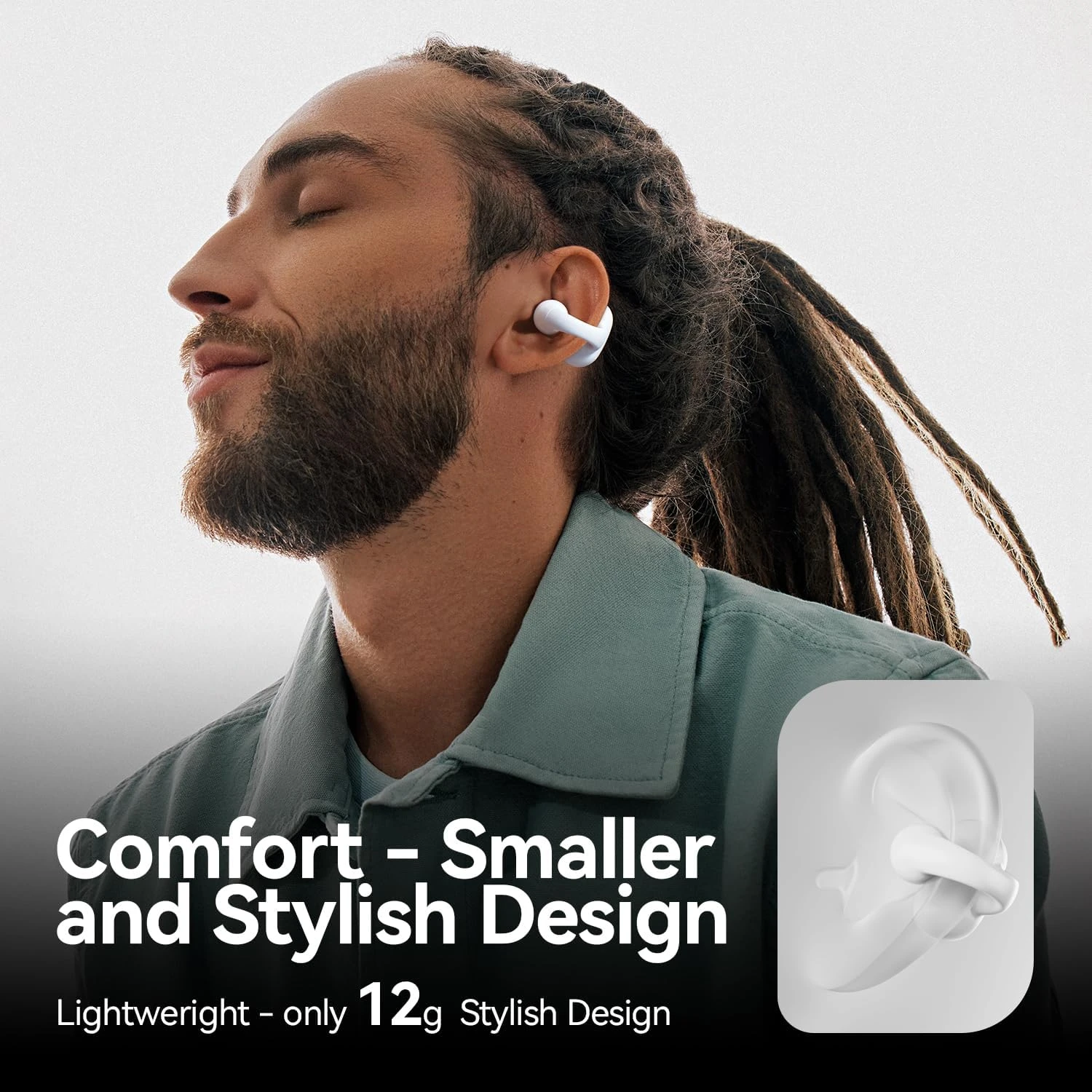 Sanag Earring Wireless Earbuds Bluetooth 5.3 With Charging Case|Open Ear Headphones Compatible With IPhone/Samsung Phone For Men,Women,and Kids-White 5 Sanag Earring Wireless Earbuds Bluetooth 5.3 With Charging Case|Open Ear Headphones Compatible With IPhone/Samsung Phone For Men,Women,and Kids-White - Image 5