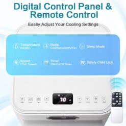 Kismile 8,000BTU Portable Air Conditioner With Built-in Dehumidifier Function, Fan Mode,Portable Ac Unit With Remote Control, Floor Air Conditioner For Room, Office, Dorm, Bedroom, White 10 Kismile 8,000BTU Portable Air Conditioner With Built-in Dehumidifier Function, Fan Mode,Portable Ac Unit With Remote Control, Floor Air Conditioner For Room, Office, Dorm, Bedroom, White -Appliantrix Cheap Store 71BASjHnGnL. AC SL1500