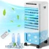 Portable Air Conditioners, 3-IN-1 Evaporative Air Cooler, Windowless Swamp Cooler W/ 3 Modes & 3 Speeds, Remote, 65° Oscillation, 1.85 Gal Water Tank, Air Conditioner Portable For Room Home Office