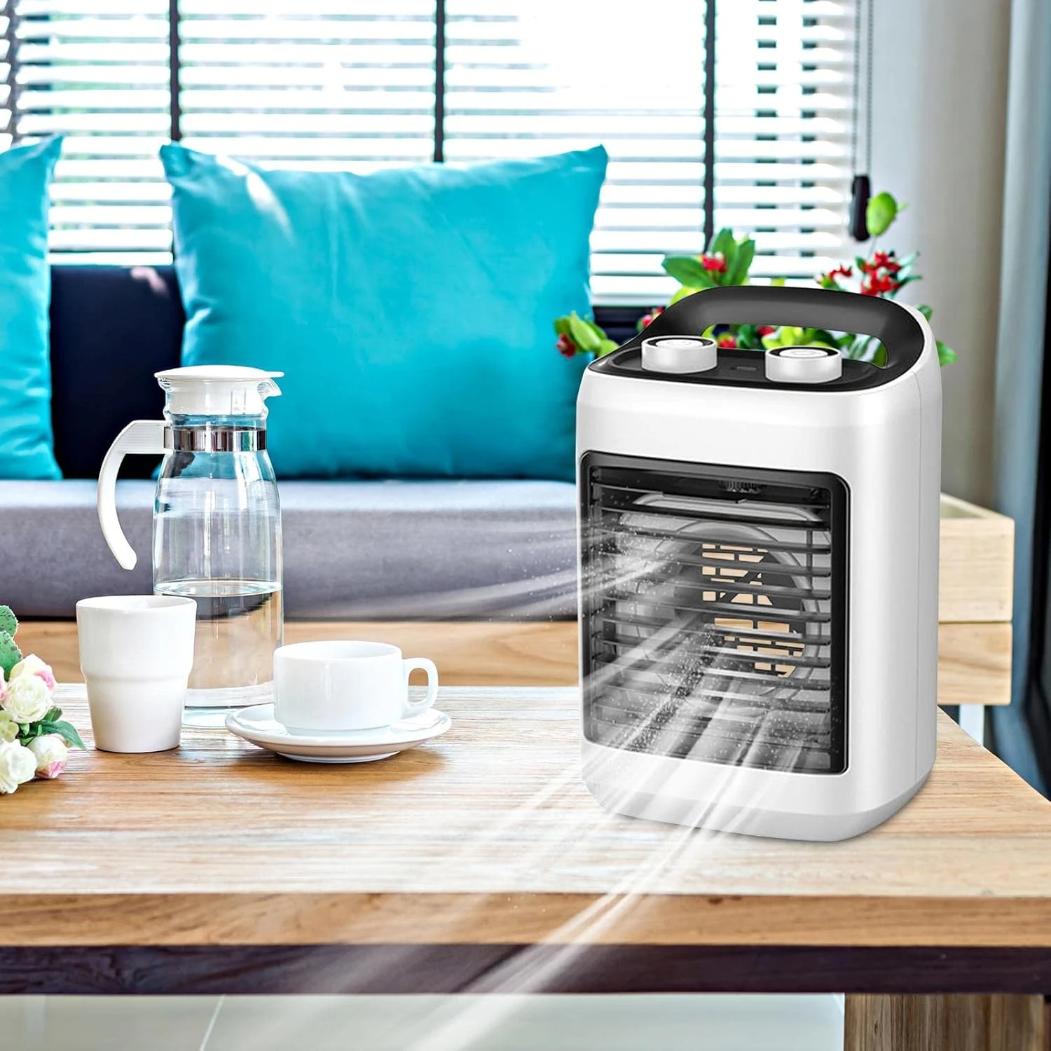 Gazechimp Portable Air Conditioner Evaporative Air Cooler Fan USB Small Quiet Air Conditioning Fan Water Cooling Fan For Household Desktop Home Office 6 Gazechimp Portable Air Conditioner Evaporative Air Cooler Fan USB Small Quiet Air Conditioning Fan Water Cooling Fan For Household Desktop Home Office - Image 6