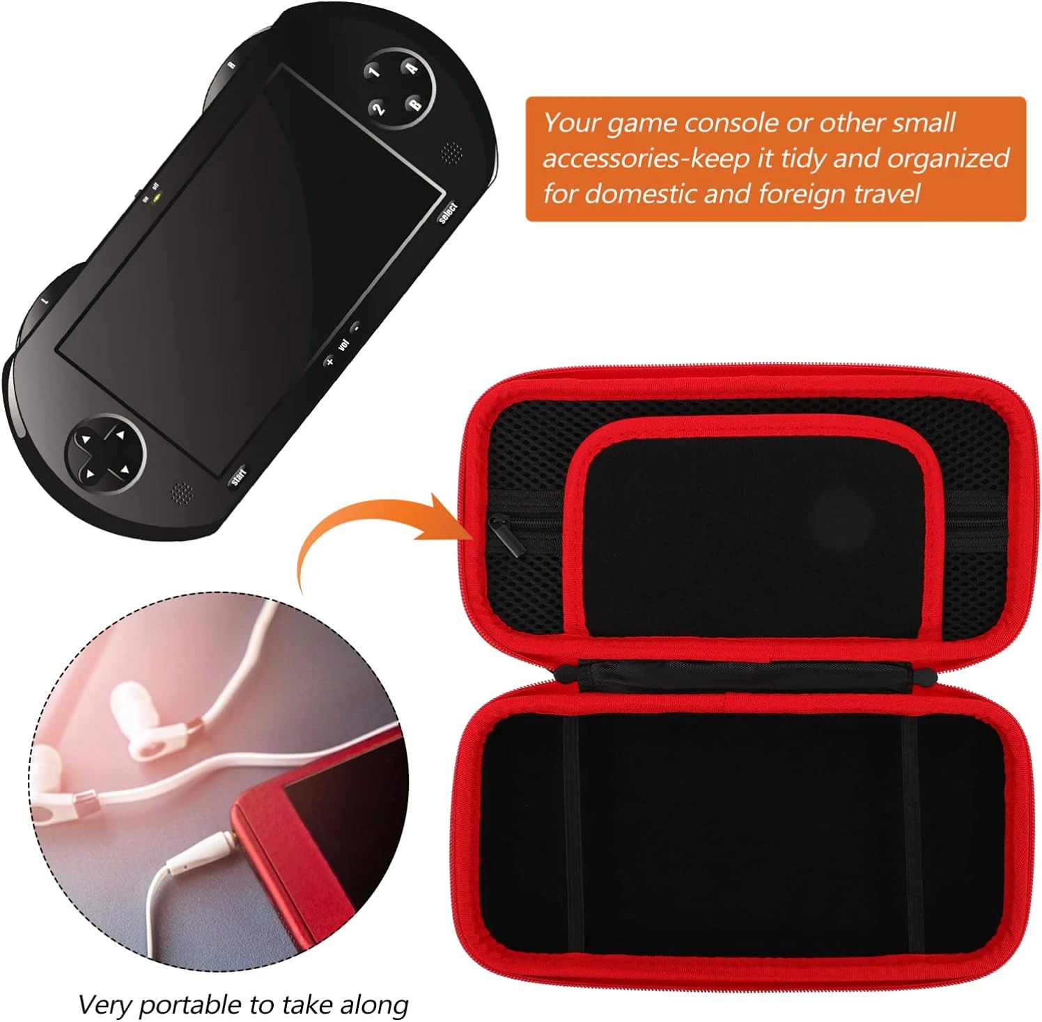 OSALADI Handheld Gaming Console Compatible For Switch Lite/Mini Game Console Bag Eva Carrying Case Handheld Pouch Video Game Console Carrying Case Hand Held Gaming Console 6 OSALADI Handheld Gaming Console Compatible For Switch Lite/Mini Game Console Bag Eva Carrying Case Handheld Pouch Video Game Console Carrying Case Hand Held Gaming Console - Image 6