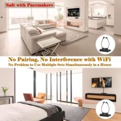 SIMOLIO Infrared Wireless TV Headphones, TV Hearing Device For Digital & Analog TVs, TV Listening Headphones For Seniors & Hard Of Hearing With Voice Highlighting, Balance And Tone Adjustment SM-863D 12 SIMOLIO Infrared Wireless TV Headphones, TV Hearing Device For Digital & Analog TVs, TV Listening Headphones For Seniors & Hard Of Hearing With Voice Highlighting, Balance And Tone Adjustment SM-863D -Appliantrix Cheap Store 71C56eyZYL. AC SL1500