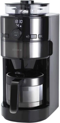 Siroca Full Automatic Coffee Maker SC-C121-K-KT (Black & Tungsten Black)【Japan Domestic Genuine Products