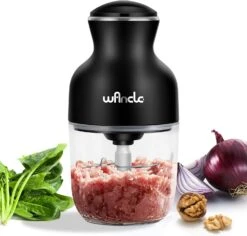 Wancle Food Processor, Multi-Functional Electric Food Chopper, Vegetable Chopper, One-Touch Operation, Quiet, 350W, 600ML Baby Food Maker For Grinding, Mixing, Whisking In Kitchen
