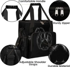 Cfpolar Coffee Maker Carrying Bag Black Cat Paw Travel Coffee Machine Bag Carrying Organizer Case Portable Single Serve Coffee Brewer Tote Bag Storage Bag For Camping Picnic -Appliantrix Cheap Store 71CyARCeoRL. AC SL1200