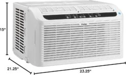 Haier 6,200 BTU Ultra Quiet Window Air Conditioner For Small Rooms And Bedrooms, Control Using Remote, 6K Window AC Unit, Easy Install With Included Kit, White, Energy Star -Appliantrix Cheap Store 71DlHg4z7DL. AC SL1500