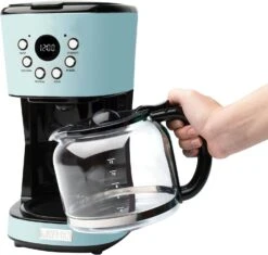 HADEN 75032 Heritage Innovative 12 Cup Capacity Programmable Vintage Retro Home Countertop Coffee Maker Machine With Glass Carafe (12 Cup, Turquoise) -Appliantrix Cheap Store 71Dp2gqqL. AC SL1500