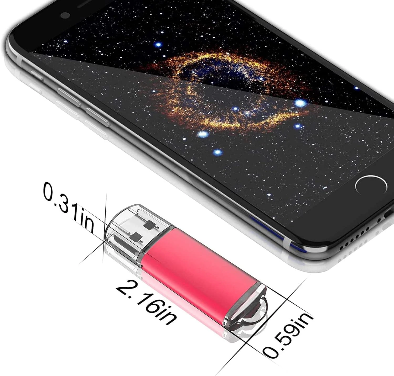 TOPESEL 5 Pack 32GB USB 2.0 Flash Drive Memory Stick Thumb Drives (5 Mixed Colors: Black Blue Green Red Silver) 5 TOPESEL 5 Pack 32GB USB 2.0 Flash Drive Memory Stick Thumb Drives (5 Mixed Colors: Black Blue Green Red Silver) - Image 5