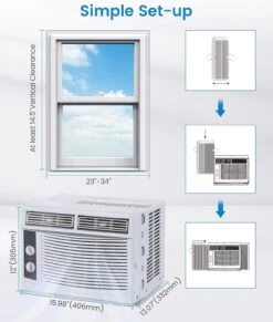 5000 BTU Air Conditioner Window Unit, Fast Cooling To 150 Sq.Ft. Window AC Unit With Easy-to-Use Mechanical Controls, Energy Savings, Quiet Operation, 110-115V -Appliantrix Cheap Store 71FGf3ho0LL. AC SL1500