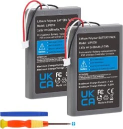 Pickle Power PS5 Controller Battery Replacement, 2 Pack 2650mAh LIP1708 For Sony PS5 Playstation 5 DualSense CFI-ZCT1W Wireless Controller (Not Fit For DualSense Edge)